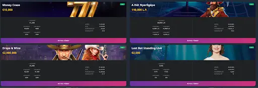 Online kaszinó tornák és pénzdíjak Kaszinó versenyek és nyereményalapok